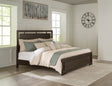 Furniture City Houma - Ashley Furniture - Covetown California King Panel Bed - California King Panel Bed / Dark Brown - B441B9