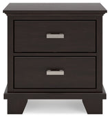 Covetown King Panel Bed, Dresser, Mirror and Nightstand