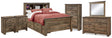 Furniture City Houma - Ashley Furniture - Trinell Full Bookcase Storage Bed, Dresser, Mirror, Chest and 2 Nightstands - Full Bookcase Storage Bed, Dresser, Mirror, Chest and 2 Nightstands - B446B89