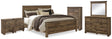 Furniture City Houma - Ashley Furniture - Trinell King Panel Bed. Dresser, Mirror, Chest and 2 Nightstands - King Panel Bed. Dresser, Mirror, Chest and 2 Nightstands / Brown - B446B97