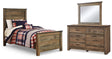 Furniture City Houma - Ashley Furniture - Trinell Twin Panel Bed, Dresser and Mirror - Twin Panel Bed, Dresser and Mirror - B446B77