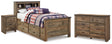 Furniture City Houma - Ashley Furniture - Trinell Twin Bookcase Storage Bed, Dresser and Nightstand - Twin Bookcase Storage Bed, Dresser and Nightstand - B446B100