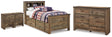 Furniture City Houma - Ashley Furniture - Trinell Twin Bookcase Bed, Dresser and 2 Nightstands - Twin Bookcase Bed, Dresser and 2 Nightstands - B446B101
