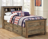 Trinell Twin Bookcase Bed, Dresser and 2 Nightstands