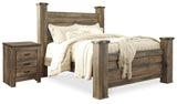 Furniture City Houma - Ashley Furniture - Trinell Queen Poster Bed and Nightstand - Queen Poster Bed and Nightstand - B446B62