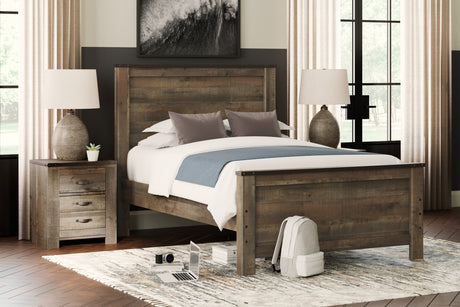 Furniture City Houma - Ashley Furniture - Trinell Full Panel Bed - Full Panel Bed / Brown - B446B3