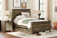 Furniture City Houma - Ashley Furniture - Trinell Full Panel Bed with 1 Large Storage Drawer - Full Panel Bed with 1 Large Storage Drawer / Brown - B446B9
