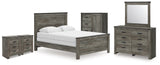 Frandern Queen Panel Bed, Dresser, Mirror, Chest and 2 Nightstands