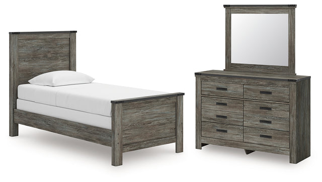 Furniture City Houma - Ashley Furniture - Frandern Twin Panel Bed, Dresser and Mirror - Twin Panel Bed, Dresser and Mirror - B4480B18