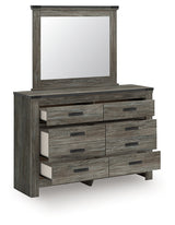 Frandern Queen Bookcase Bed, Dresser and Mirror