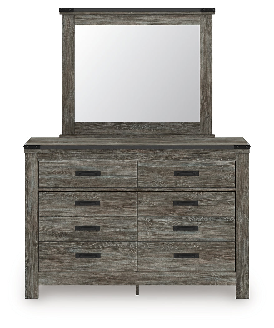 Frandern Twin Panel Bed, Dresser and Mirror