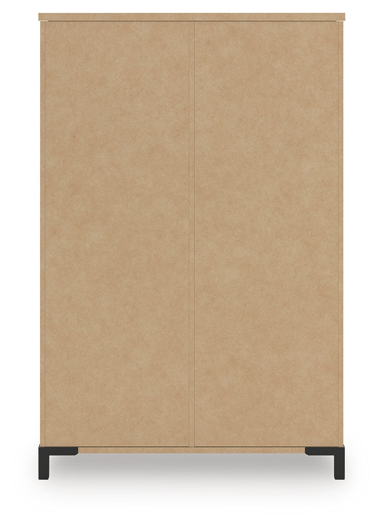 Frandern Full Bookcase Panel Bed with Storage, Dresser, Mirror and Chest