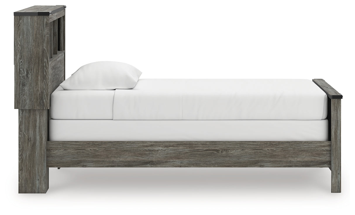 Frandern Twin Bookcase Bed, Dresser and Mirror