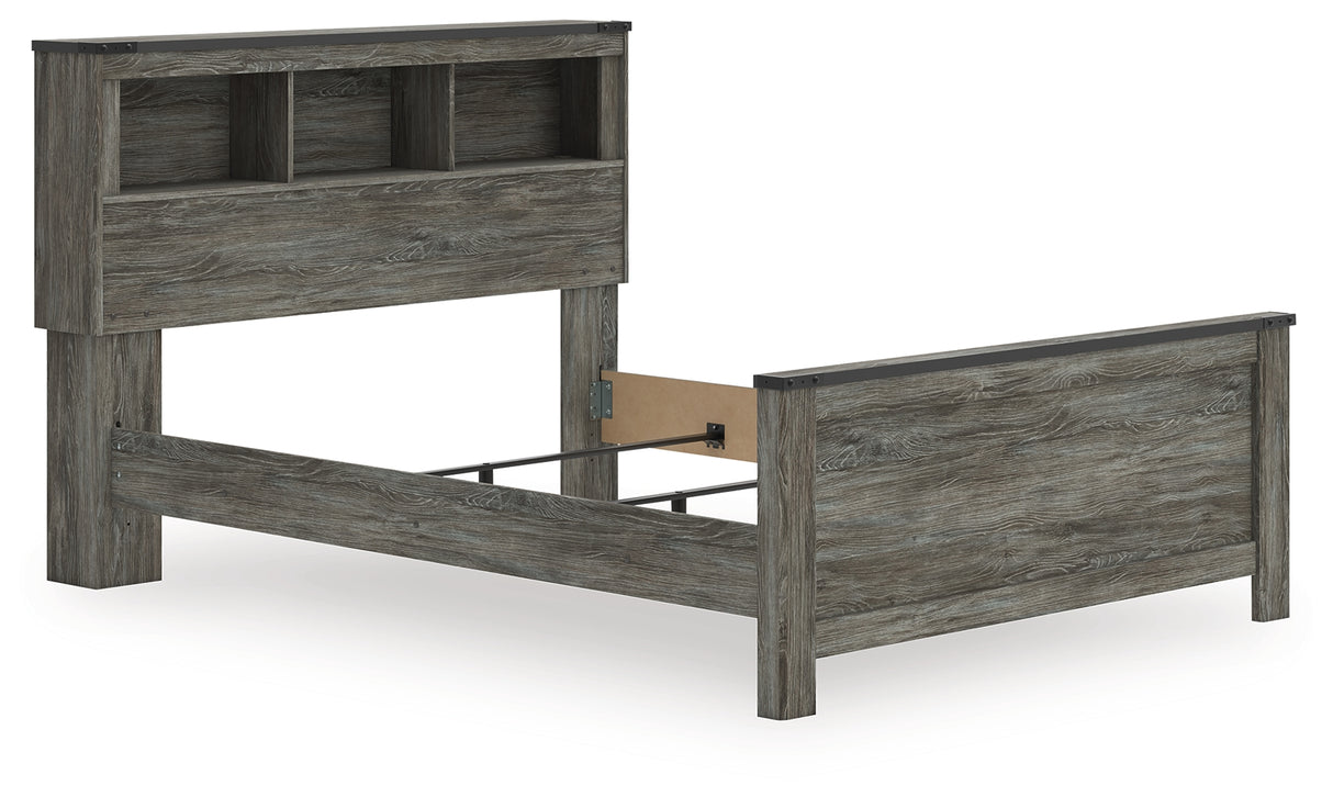 Frandern Queen Bookcase Bed, Dresser and Mirror