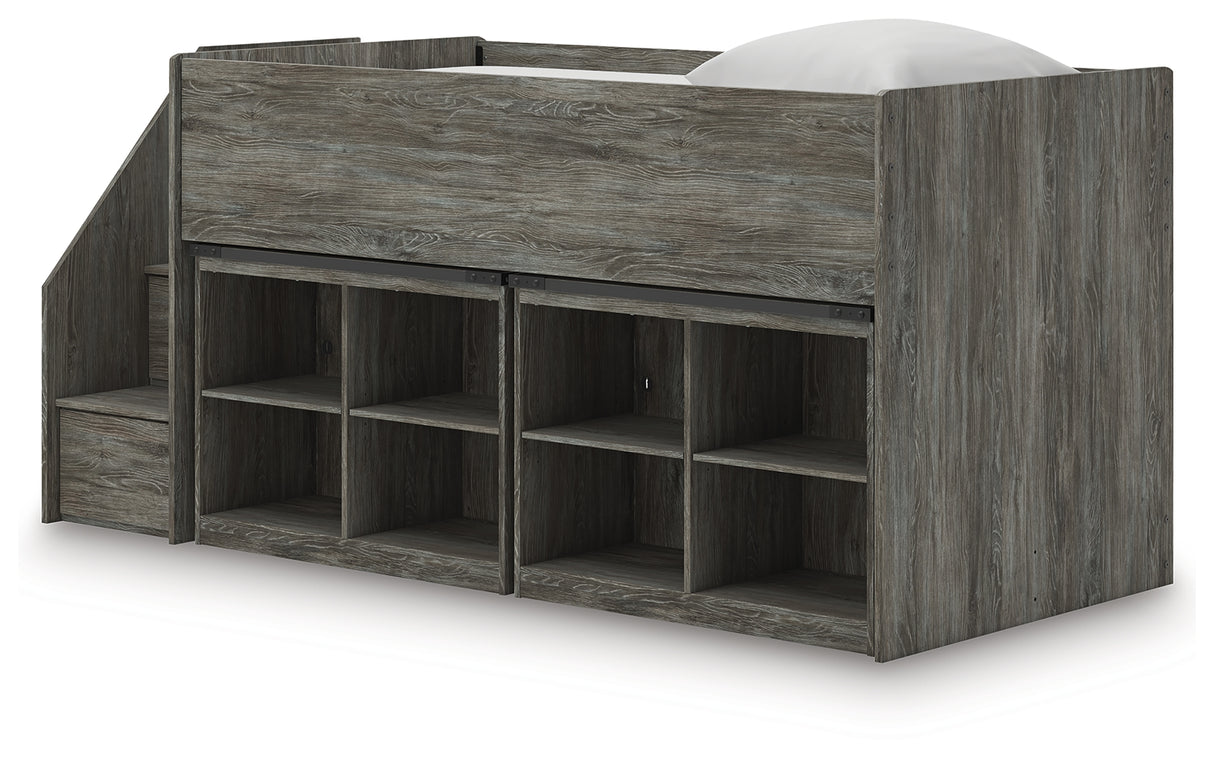Frandern Twin Loft Bed with Drawer Storage
