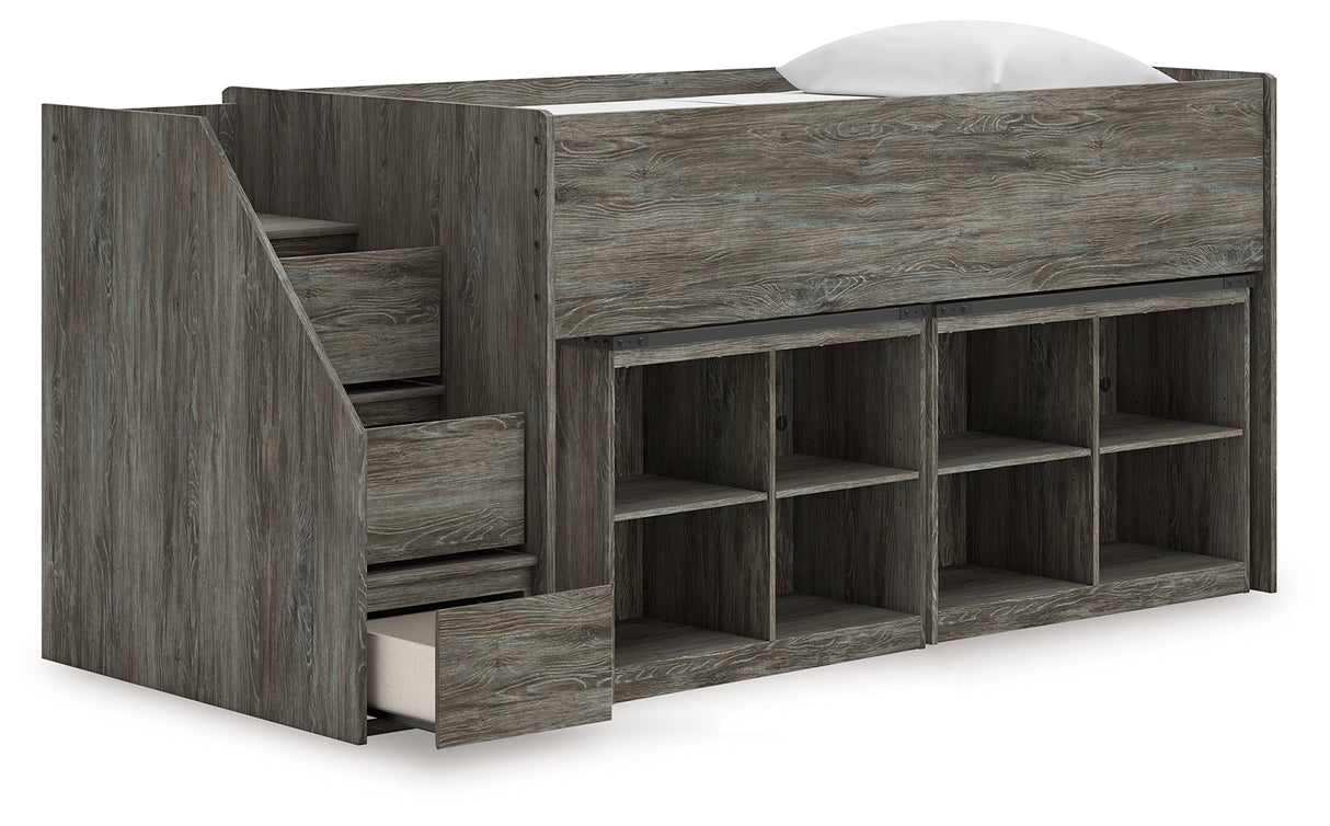Frandern Twin Loft Bed with Drawer Storage