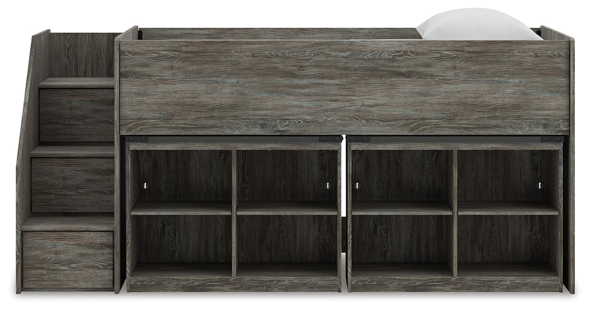 Frandern Twin Loft Bed with Drawer Storage