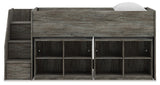 Frandern Twin Loft Bed with Drawer Storage