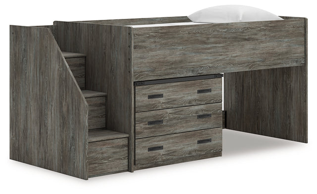 Furniture City Houma - Ashley Furniture - Frandern Twin Loft Bed with Drawer Storage - Twin Loft Bed with Drawer Storage / Gray - B4480B15