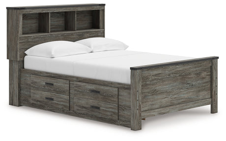Furniture City Houma - Ashley Furniture - Frandern Full Bookcase Panel Bed with Storage - Full Bookcase Panel Bed with Storage / Gray - B4480B9