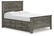Furniture City Houma - Ashley Furniture - Frandern Full Panel Bed with Storage - Full Panel Bed with Storage / Black/Gray - B4480B24
