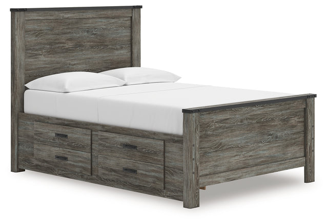 Furniture City Houma - Ashley Furniture - Frandern Full Panel Bed with Storage - Full Panel Bed with Storage / Black/Gray - B4480B24