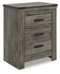 Furniture City Houma - Ashley Furniture - Frandern Nightstand - Two Drawer Night Stand / Gray - B4480-92