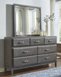 Furniture City Houma - Ashley Furniture - Caitbrook Dresser and Mirror - Dresser and Mirror / Gray - B476B1