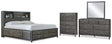 Furniture City Houma - Ashley Furniture - Caitbrook Queen Storage Bed, Dresser, Mirror and Chest - Queen Storage Bed, Dresser, Mirror and Chest - B476B15
