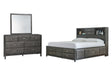 Furniture City Houma - Ashley Furniture - Caitbrook California King Storage Bed, Dresser and Mirror - California King Storage Bed, Dresser and Mirror - B476B29