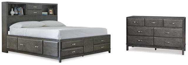 Furniture City Houma - Ashley Furniture - Caitbrook Queen Storage Bed and Dresser - Queen Storage Bed and Dresser - B476B17
