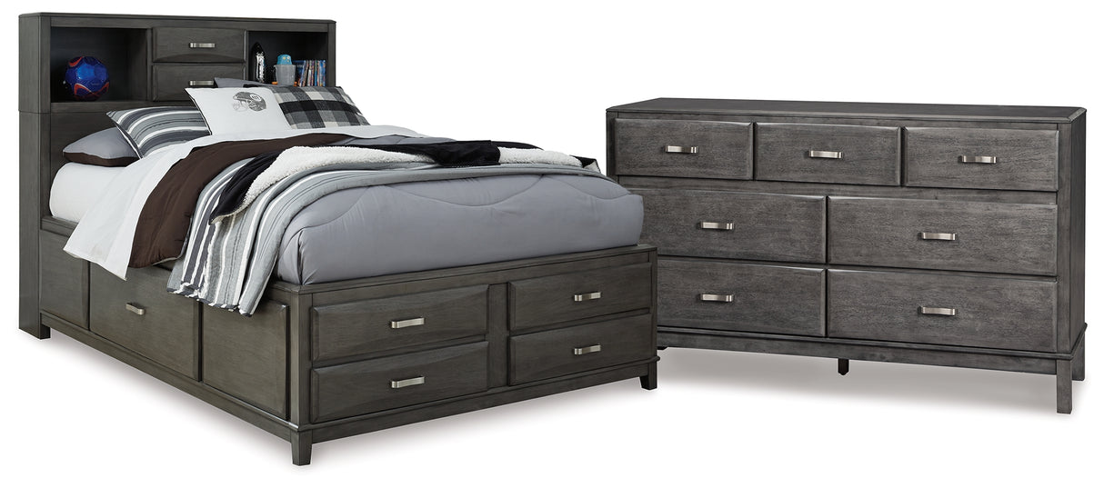 Furniture City Houma - Ashley Furniture - Caitbrook Full Storage Bed and Dresser - Full Storage Bed and Dresser - B476B35