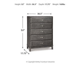 Caitbrook California King Storage Bed, Dresser, Mirror and Chest