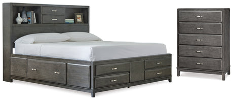 Furniture City Houma - Ashley Furniture - Caitbrook Queen Storage Bed and Chest - Queen Storage Bed and Chest - B476B19