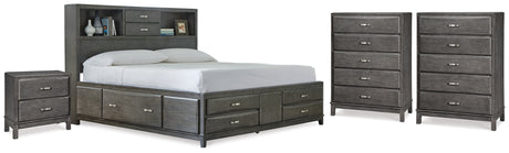Furniture City Houma - Ashley Furniture - Caitbrook Queen Storage Bed, 2 Chests and 2 Nightstands - Queen Storage Bed, 2 Chests and 2 Nightstands - B476B23