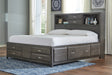 Furniture City Houma - Ashley Furniture - Caitbrook California King Storage Bed with 8 Drawers - California King Storage Bed with 8 Drawers / Gray - B476B7