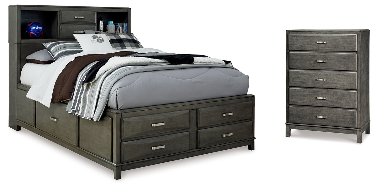 Furniture City Houma - Ashley Furniture - Caitbrook Full Storage Bed and Chest - Full Storage Bed and Chest - B476B27