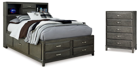 Furniture City Houma - Ashley Furniture - Caitbrook Full Storage Bed and Chest - Full Storage Bed and Chest - B476B27