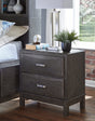Furniture City Houma - Ashley Furniture - Caitbrook Nightstand - Two Drawer Night Stand / Gray - B476-92