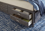 Caitbrook California King Storage Bed, Dresser, Mirror, and Nighstand