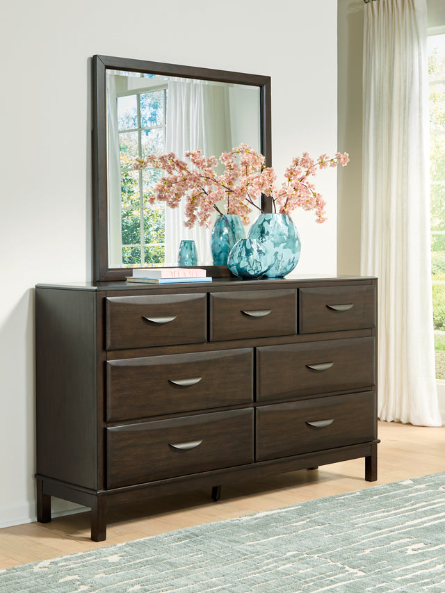 Furniture City Houma - Ashley Furniture - Vanmore Dresser and Mirror - Dresser and Mirror / Dark Brown - B479B1