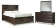 Furniture City Houma - Ashley Furniture - Vanmore Full Storage Bed, Dresser and Mirror - Full Storage Bed, Dresser and Mirror - B479B5