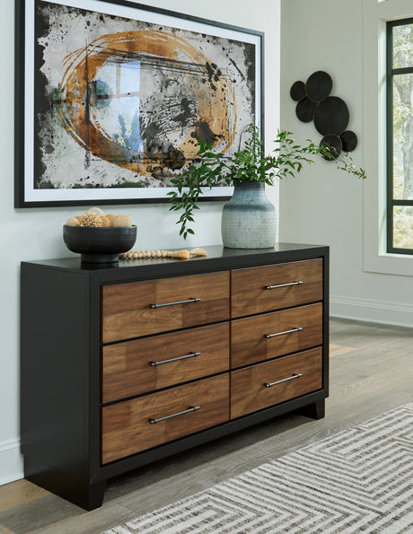 Furniture City Houma - Ashley Furniture - Kraeburn Dresser - Dresser / Brown/Black - B496-31