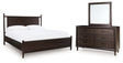 Furniture City Houma - Ashley Furniture - Dantenton Queen Panel Bed, Dresser and Mirror - Queen Panel Bed, Dresser and Mirror - B611B3