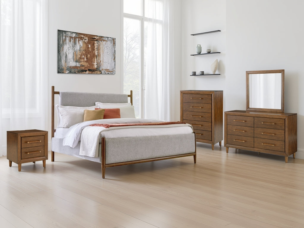 Lyncott Queen Upholstered Panel Bed