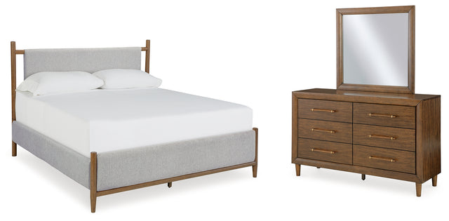Furniture City Houma - Ashley Furniture - Lyncott California King Upholstered Bed, Dresser and Mirror - California King Upholstered Bed, Dresser and Mirror - B615B9