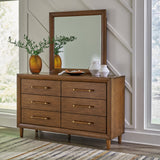Lyncott California King Upholstered Bed, Dresser and Mirror