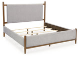 Lyncott California King Upholstered Bed, Dresser and Mirror
