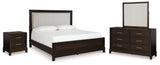 Neymorton King Panel Bed, Dresser, Mirror and Nightstand
