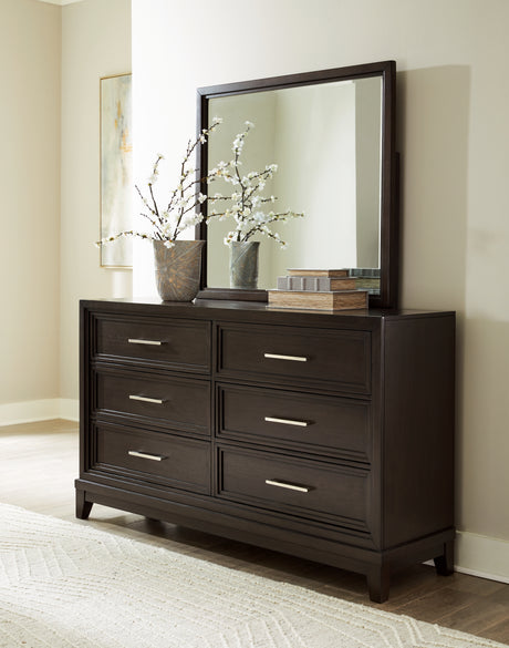 Furniture City Houma - Ashley Furniture - Neymorton Dresser and Mirror - Dresser and Mirror / Dark Grayish Brown - B618B1